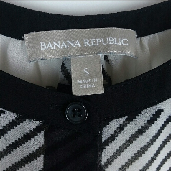 Banana Republic Sheer Checkered Blouse - Picture 3 of 5